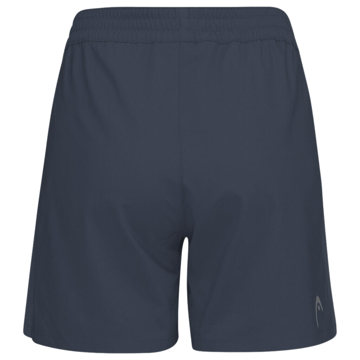 Achterzijde van de donkerblauwe Head Club Shorts W met elastische tailleband