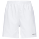 Vooraanzicht van de witte Head Club Shorts met grijs HEAD-logo op de rechterpijp