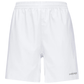 Vooraanzicht van de witte Head Club Shorts met grijs HEAD-logo op de rechterpijp