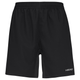 Vooraanzicht van de zwarte Head Club Shorts met wit HEAD-logo op de pijp