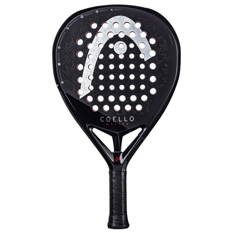 Head Coello Motion 2025 padelracket in zwart met wit Head-logo, vooraanzicht