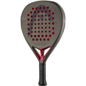 Achterzijde van het HEAD Coello Motion 2026 padelracket in donkergrijs