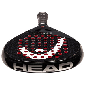Bovenaanzicht van het Head Coello Team 2025 met groot HEAD-logo op de framerand