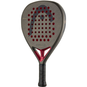 Achterzijde van het HEAD Coello Team 2026 padelracket in donkergrijs