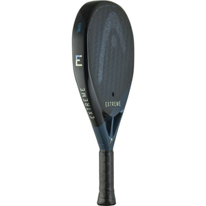 Head Extreme One X 2025 bijna op zijkant met zicht op het smalle blauwe frame