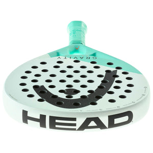 Bovenaanzicht van het Head Gravity Motion 2024 met groot HEAD-logo op de framerand