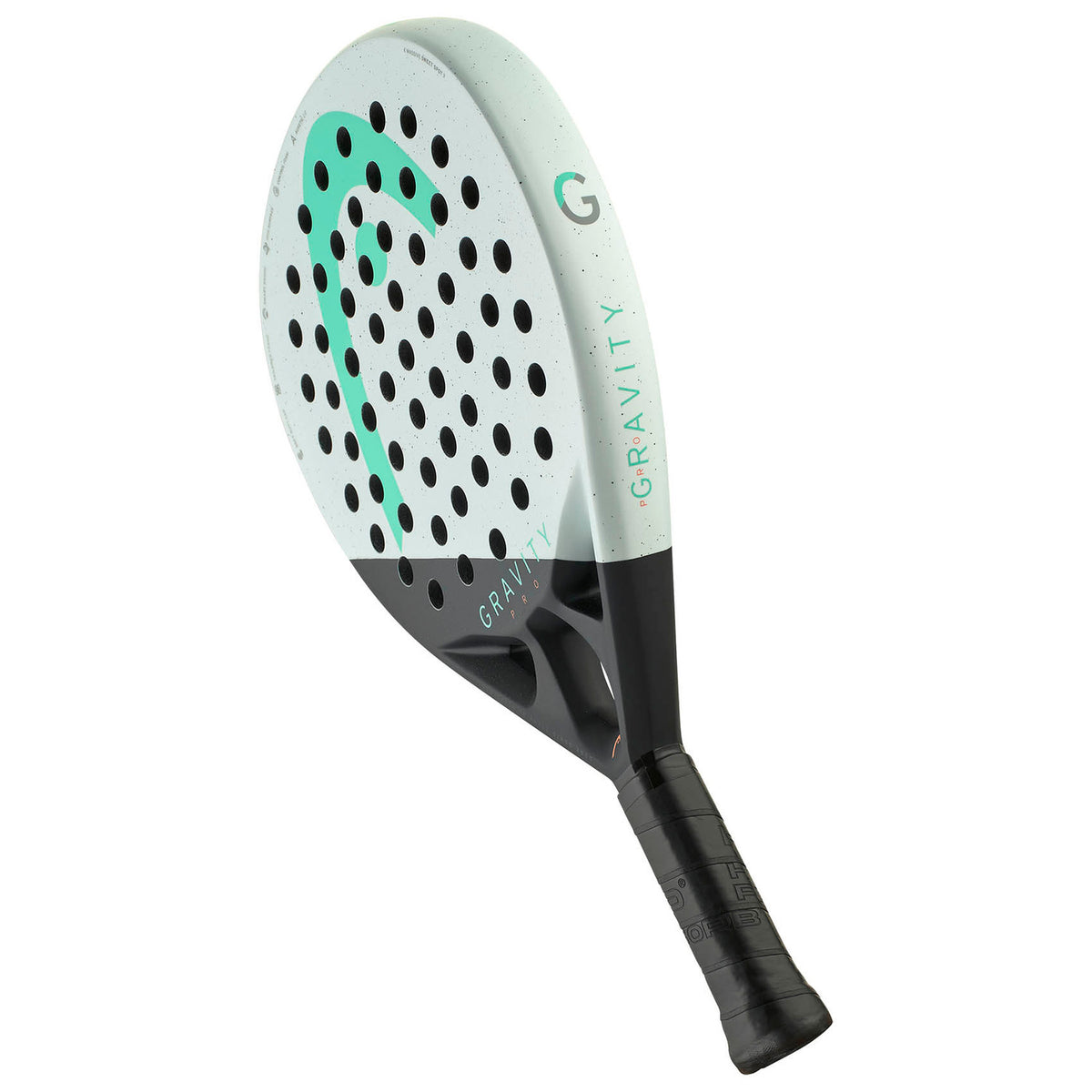 Head Gravity Pro 2024 padelracket schuin achteraanzicht met zwarte grip