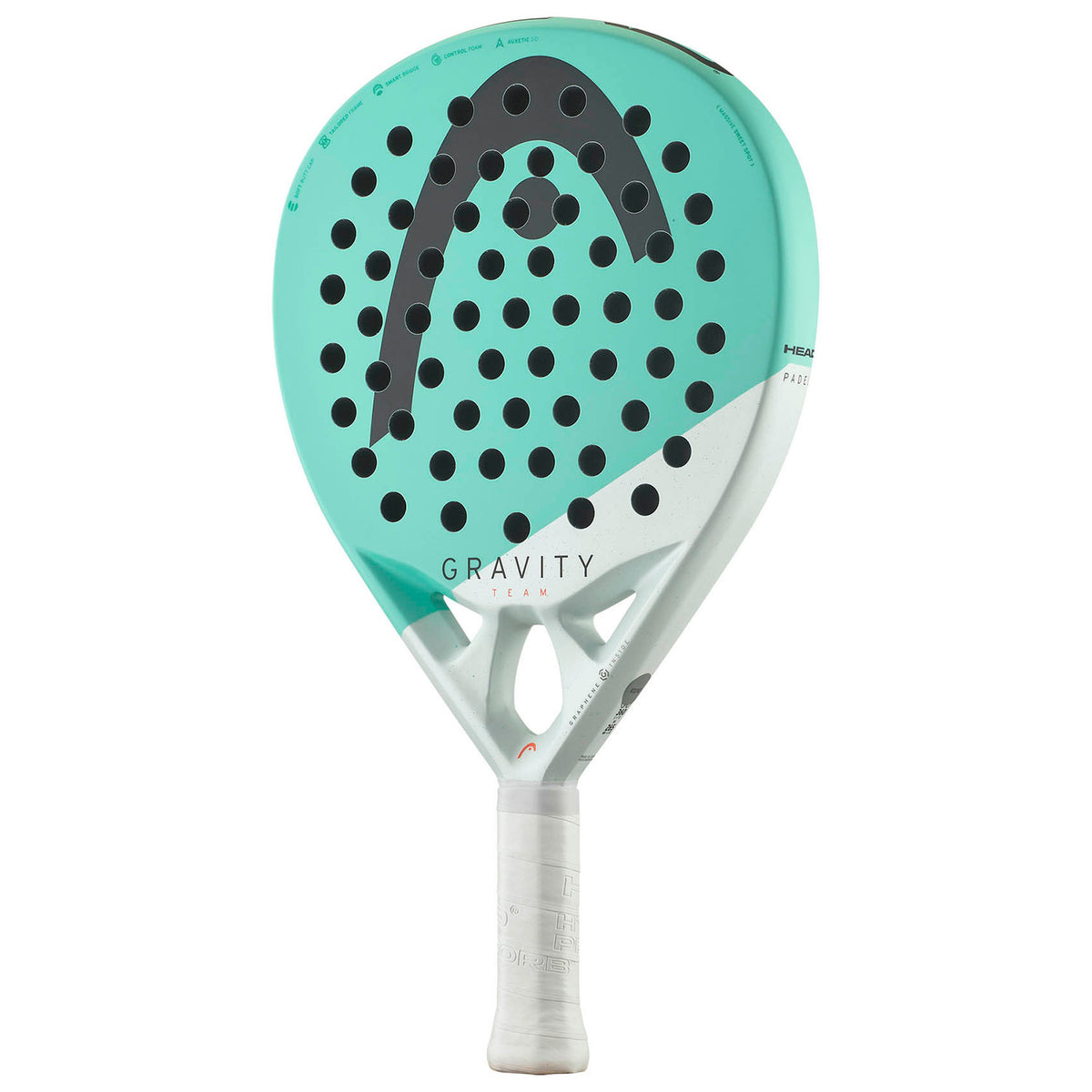 Head Gravity Team 2024 padelracket schuin achteraanzicht met witte grip