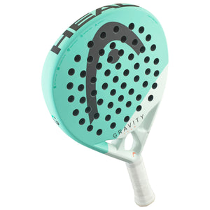 Head Gravity Team 2024 padelracket schuin liggend met zwart HEAD-logo