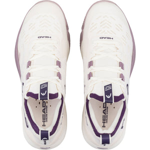 Bovenaanzicht van een paar Head Motion Pro 1.5 W damespadelschoenen in wit
