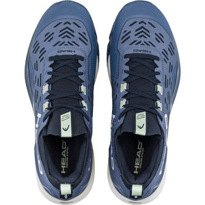 Bovenaanzicht van een paar grijsblauwe Head Motion Pro 1.5 padelschoenen