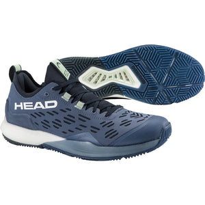 Grijsblauwe Head Motion Pro 1.5 met zicht op de blauwe zool en zijkant