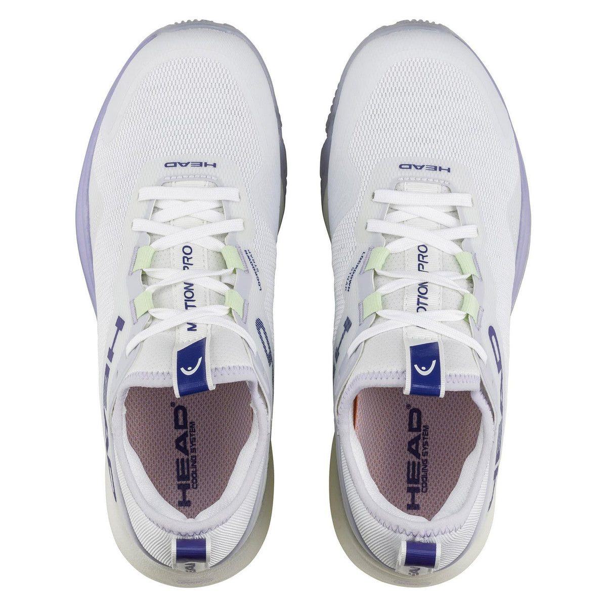 Head Motion Pro Padel Woman White/Lavender padelschoen dames - bovenaanzicht