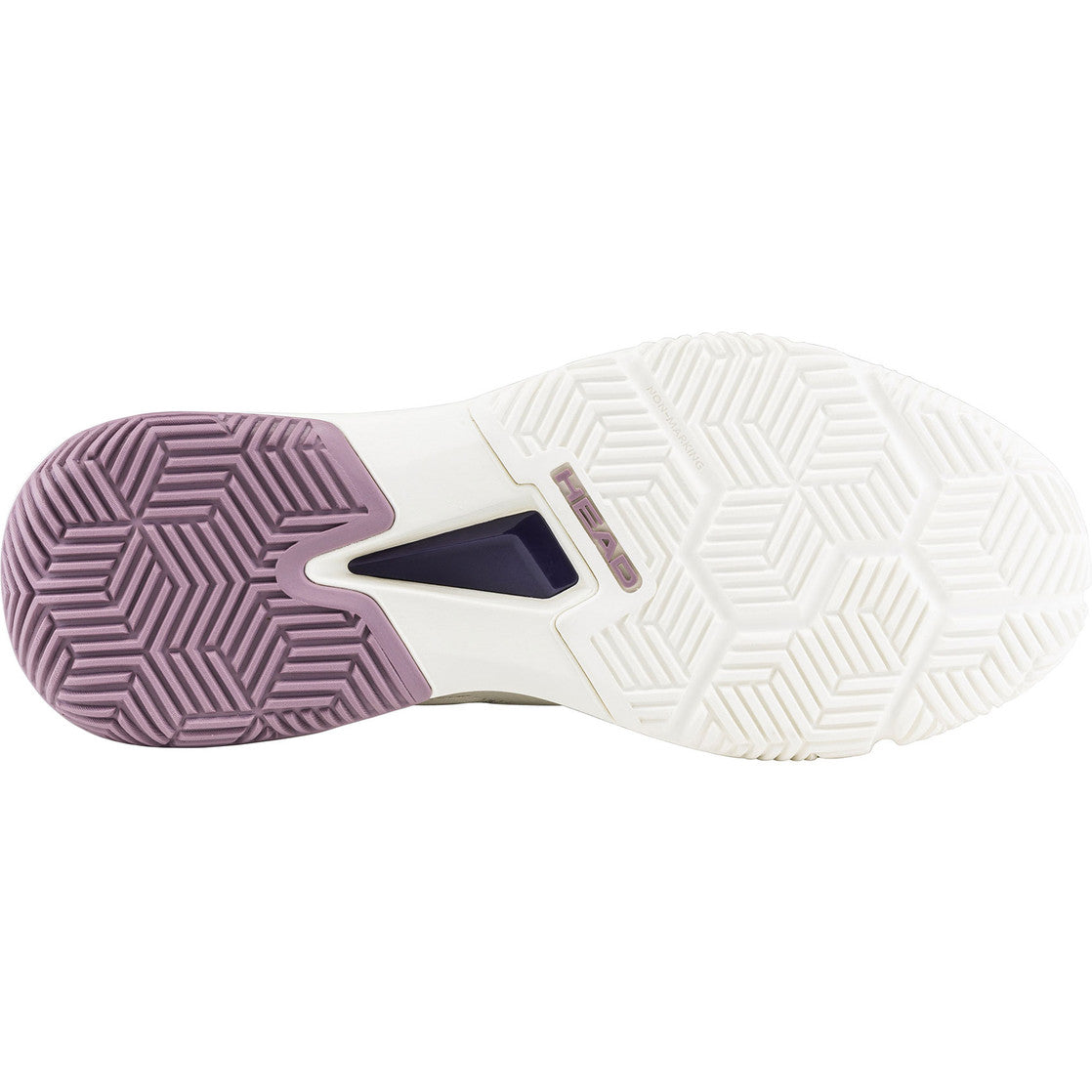 Witte zool van de Head Motion Team 1.5 W met mauve voorvoetdeel