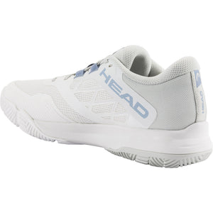 Schuin achteraanzicht van de witte Head Motion Team 1.5 W met grijze hiel