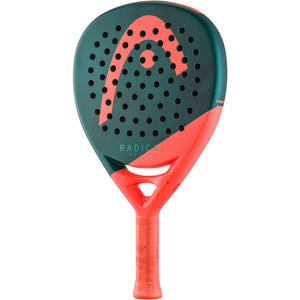 HEAD Radical Motion 2026 padelracket schuin vooraanzicht, druppelvorm in donkergroen