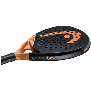 Head Speed Motion 2023 padelracket schuin liggend met koperen framerand