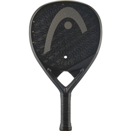 Head Speed One 2025 padelracket in zwart met grijs Head-logo, vooraanzicht