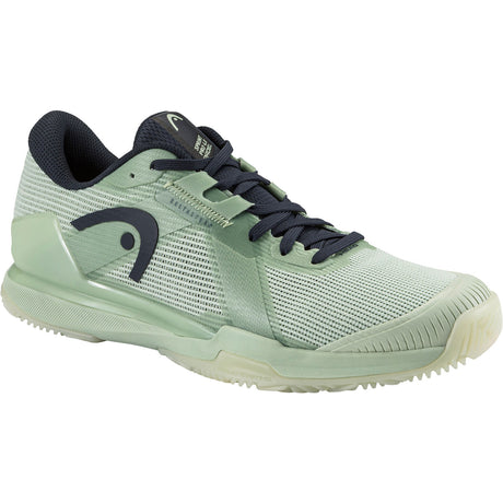 Head Sprint Pro 4.0 padelschoen in lichtgroen met donkerblauw, zijaanzicht