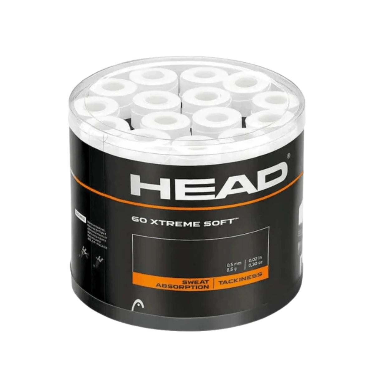 Head Xtreme Soft overgrips 60x White, doos met 60 witte overgrips
