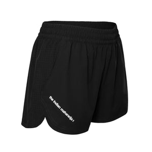 Zijaanzicht van de zwarte Indian Maharadja Agility short met merknaam