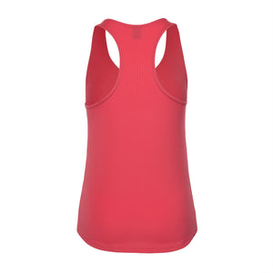 Achterzijde van de zalmroze Breeze tanktop met racerback