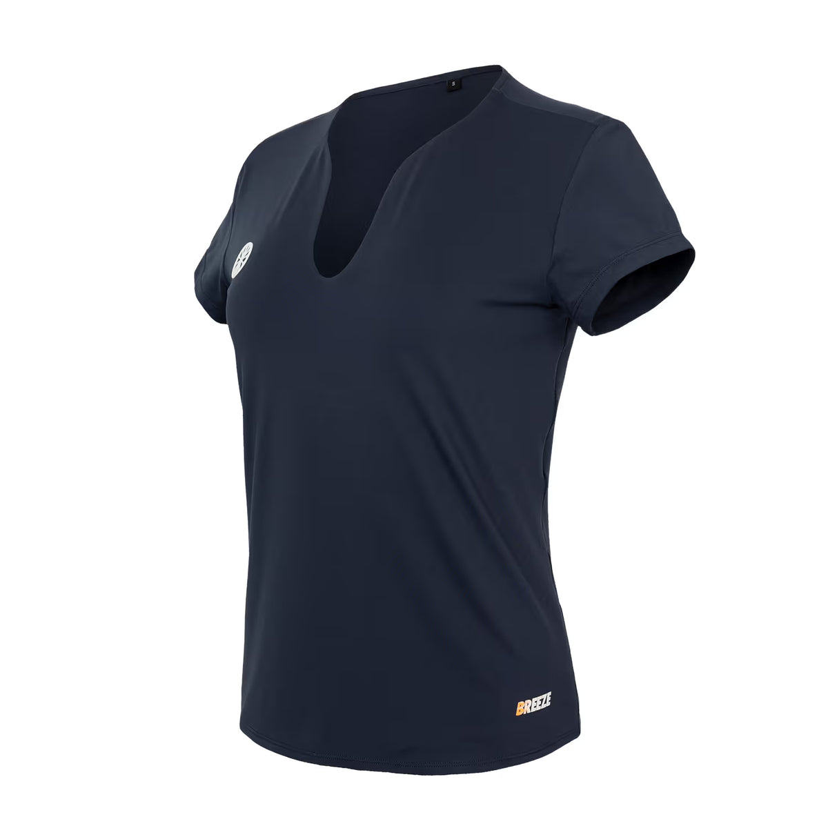 Schuin zijaanzicht van het donkerblauwe Indian Maharadja Breeze T-shirt