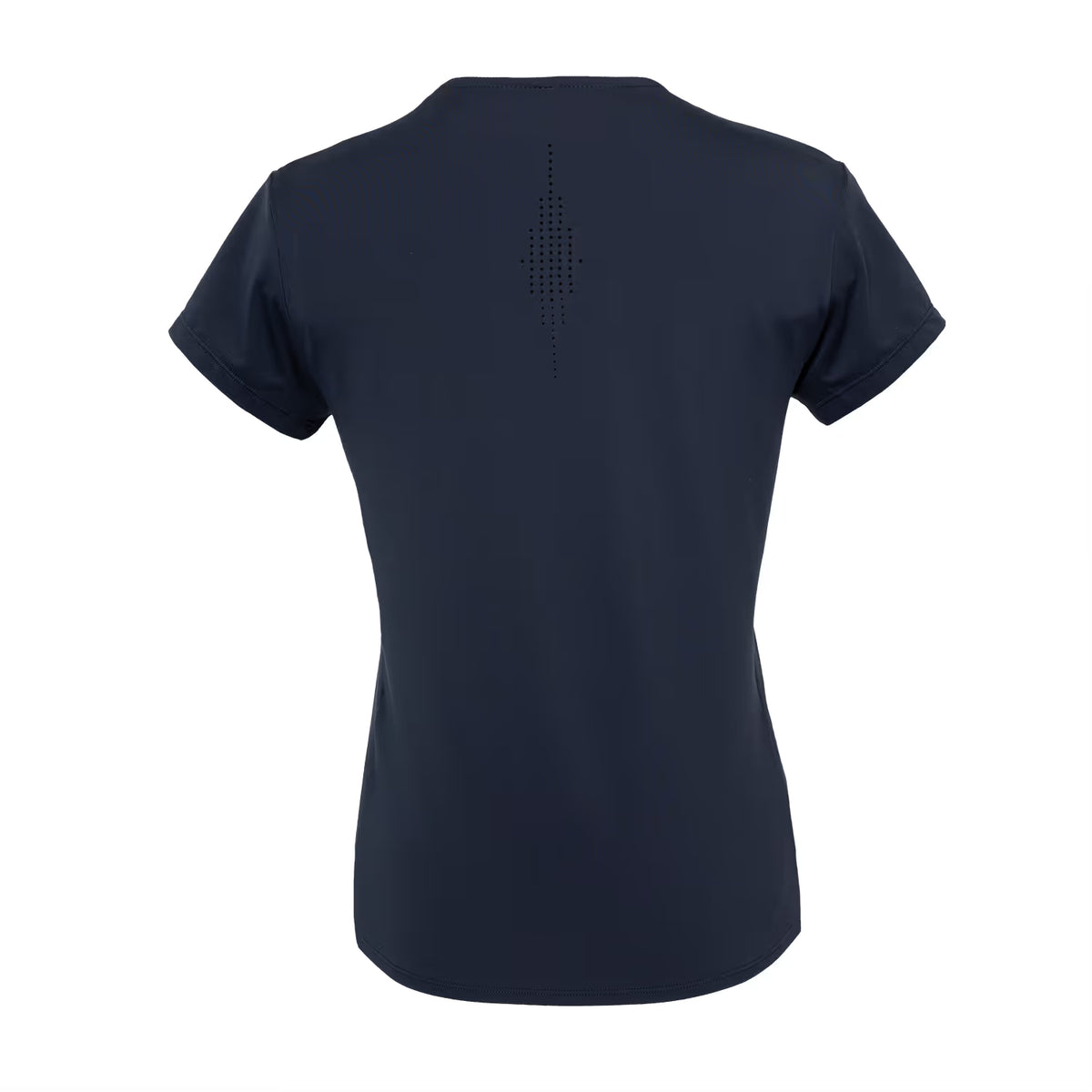 Achterzijde van het donkerblauwe Indian Maharadja Breeze T-shirt, plat gelegd