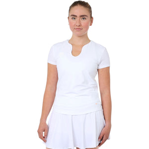 Indian Maharadja Breeze Tee W Bright White, Vorderansicht, getragen mit weißem Rock