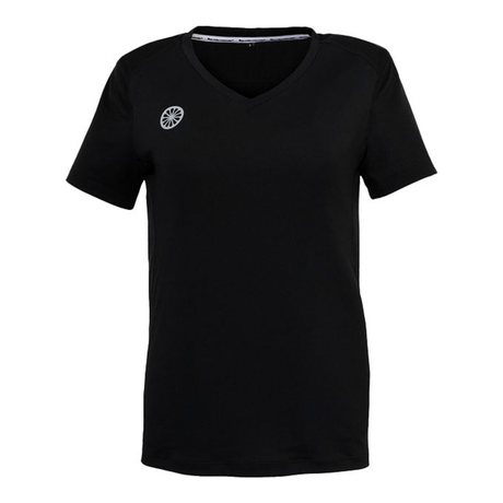 Indian Maharadja Dry Touch T-shirt voor dames in zwart met V-hals