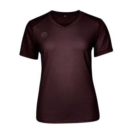 Indian Maharadja Dry Touch T-shirt voor dames in bordeaux, vooraanzicht