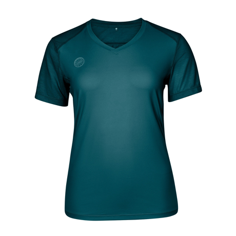 Indian Maharadja Dry Touch T-shirt voor dames in petrolblauw, vooraanzicht
