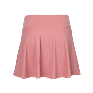 Achterzijde van de roze Indian Maharadja Flowing tennisrok met brede band