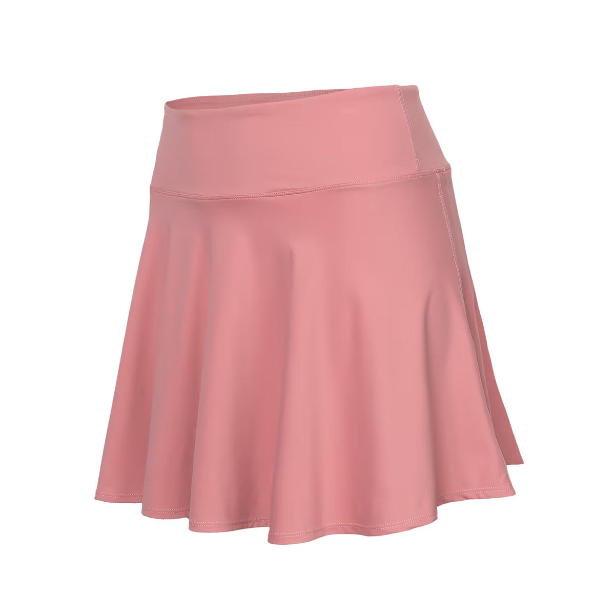 Indian Maharadja Flowing Skirt W Blush Pink, zijaanzicht met plooien