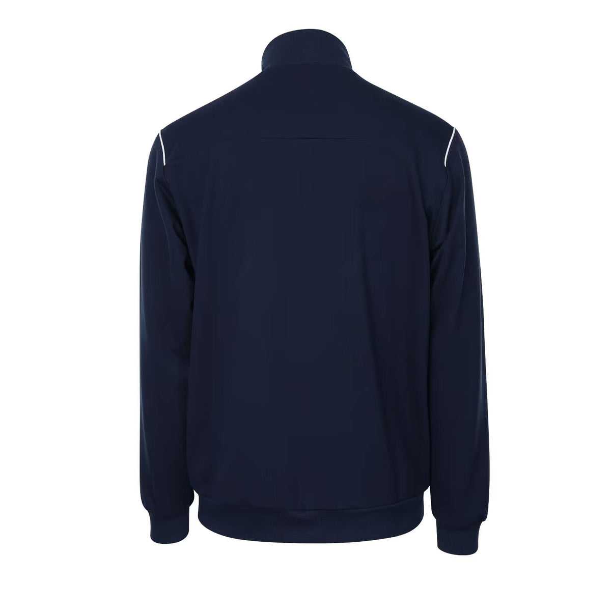 Indian Maharadja Men Track Jacket Navy, achterzijde met witte biezen over de schouders