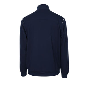 Indian Maharadja Men Track Jacket Navy, achterzijde met witte biezen over de schouders