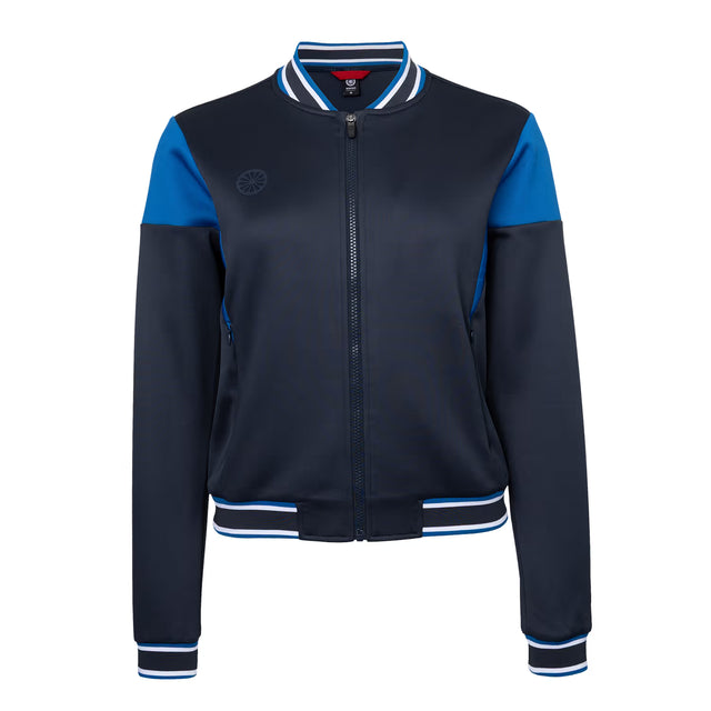 Indian Maharadja bomberjack voor dames in donkerblauw met blauwe schouders