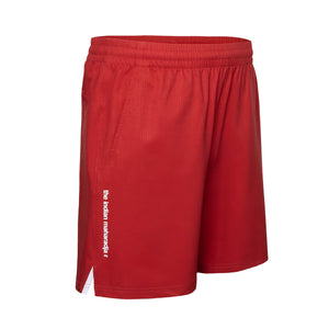 Zijaanzicht van de rode Indian Maharadja Ripstop short met merknaam