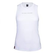 Indian Maharadja mouwloze jacquard top voor dames in wit, vooraanzicht