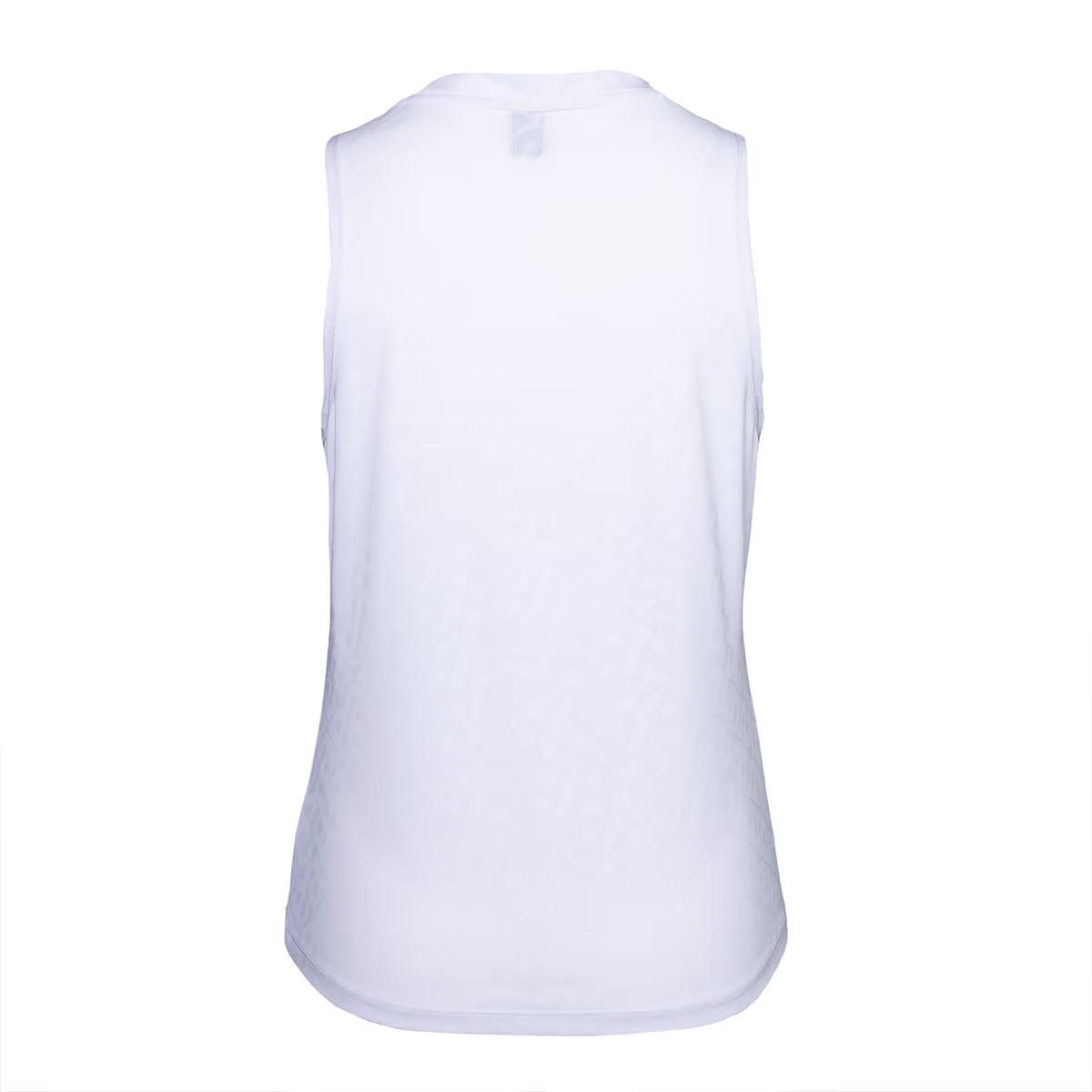Achterzijde van de witte mouwloze Indian Maharadja jacquard top