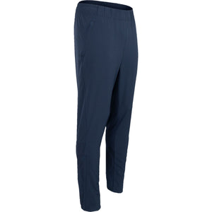Zijaanzicht van de donkerblauwe JDH Carbon Pro Light broek met smalle pijpen