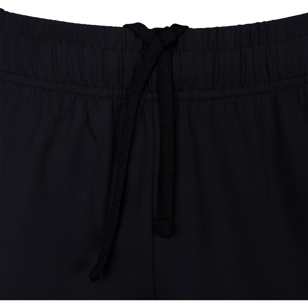 Detail van de zwarte tailleband met trekkoord van de JDH Carbon Pro broek