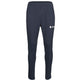 Vooraanzicht van de grijze JDH Carbon Pro broek met wit logo op de rechterdij