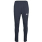 Vooraanzicht van de grijze JDH Carbon Pro broek met wit logo op de rechterdij
