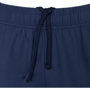 Detail van de donkerblauwe tailleband met trekkoord van de Carbon Pro broek