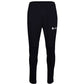 Vooraanzicht van de zwarte JDH Carbon Pro broek met wit logo op de rechterdij