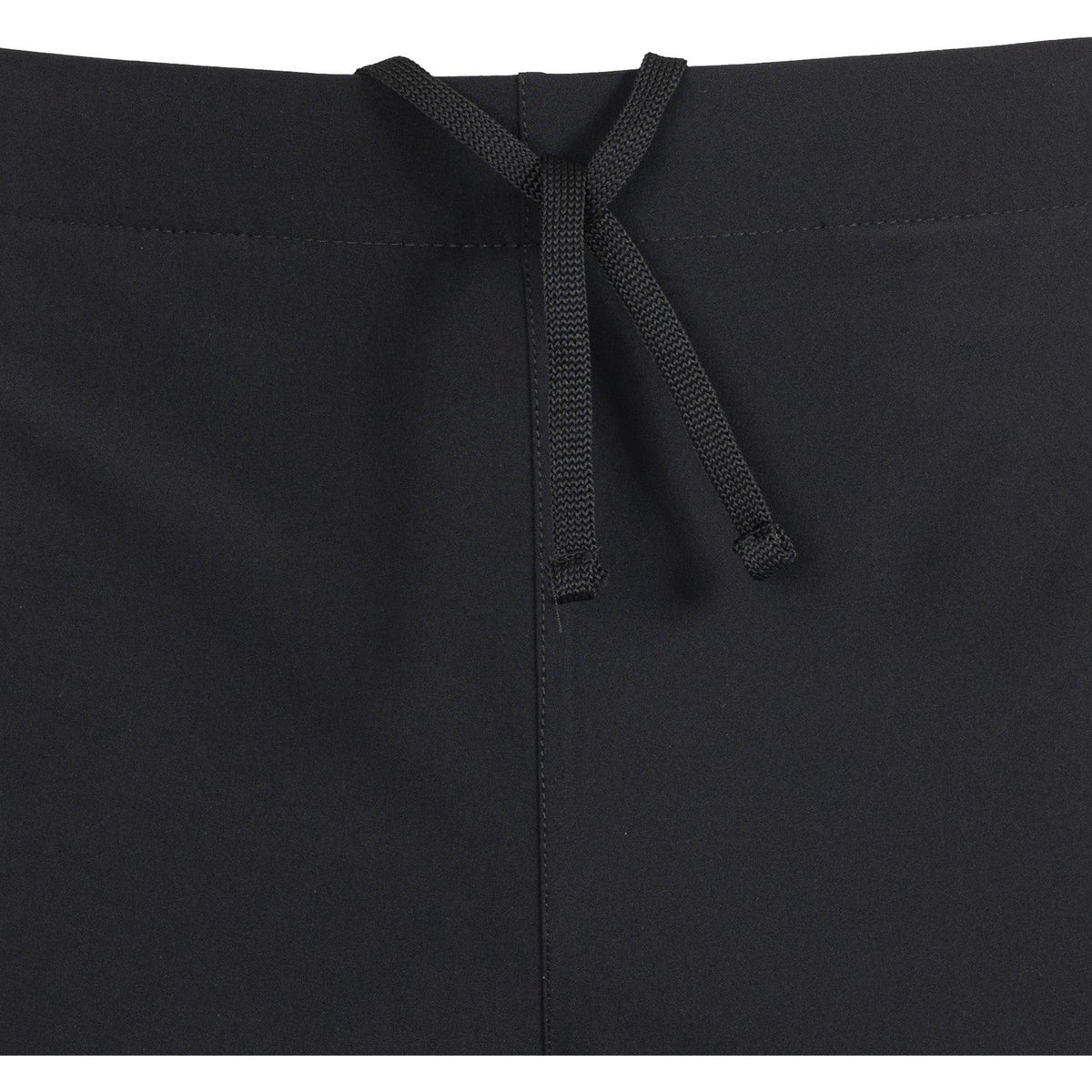 Detail van de tailleband met trekkoord van de zwarte JDH Carbon Pro short