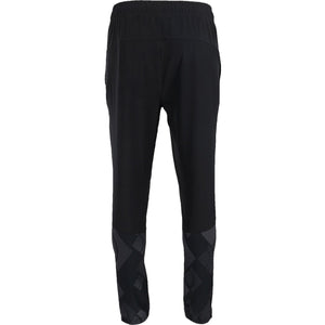 Achteraanzicht van de zwarte Carbon Pro Light damesbroek met patroon onderaan de pijpen
