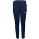 Vooraanzicht van de donkerblauwe JDH Carbon Pro damesbroek met wit logo op de dij