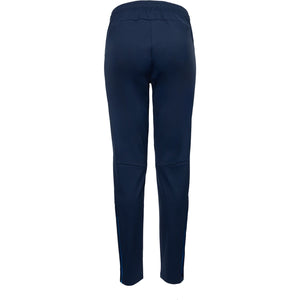 Achteraanzicht van de donkerblauwe Carbon Pro damesbroek met elastische tailleband
